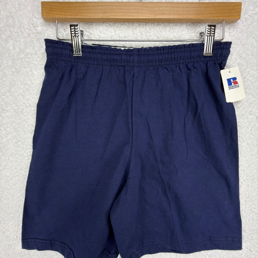 Russell Athletic Kids Navy‎ Blue Cotton Shorts Youth Medium Made in USA NWT 4718
